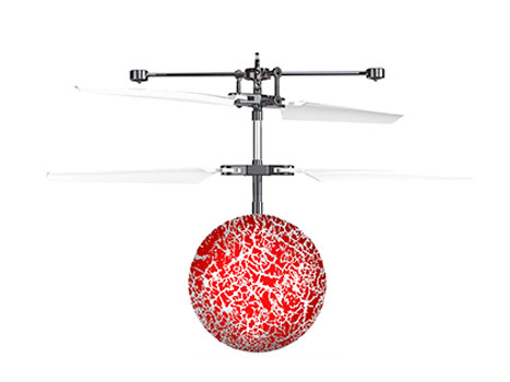 Flashing disco ball auto-induction flying ball with colorful light